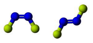 Dinitrogen-difluoride-cis-trans-3D-balls