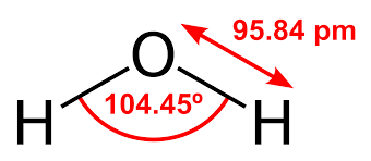 h2o bond angle