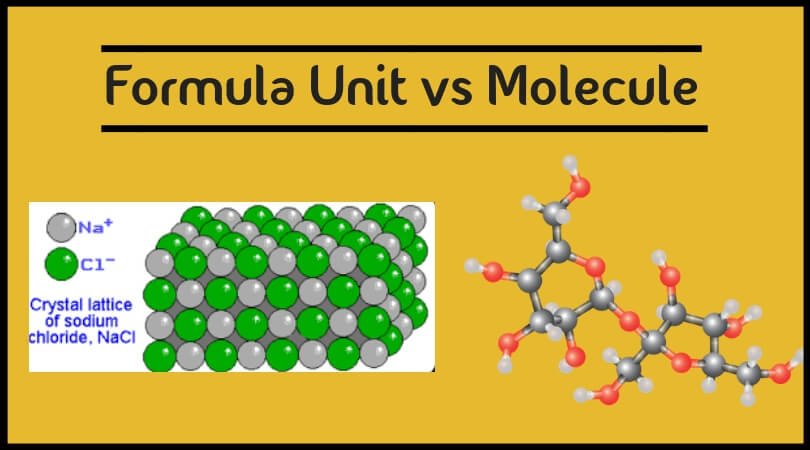 Formula Unit vs Molecule: Difference Between Chemistry Terms