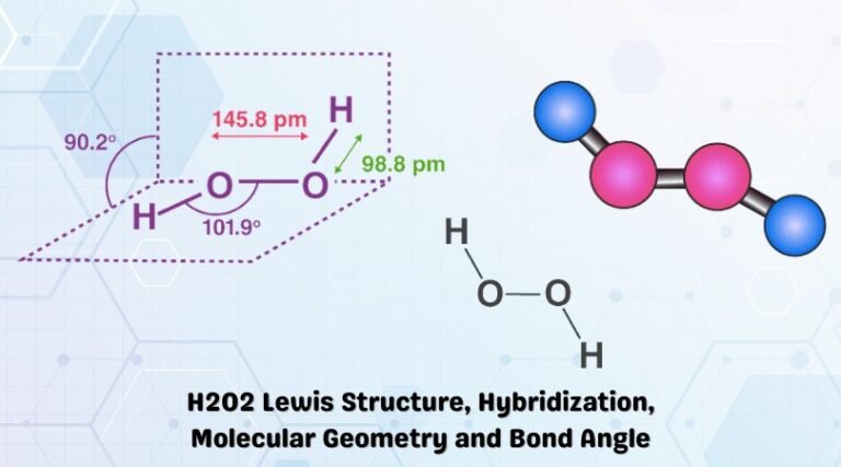 H2O2 Lewis Structure, Hybridization, Molecular Geometry