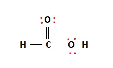 Lewis structure for Formic Acid (HCOOH)