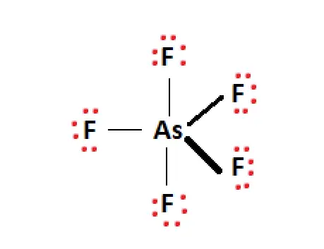 Lewis structure for Arsenic Pentafluoride